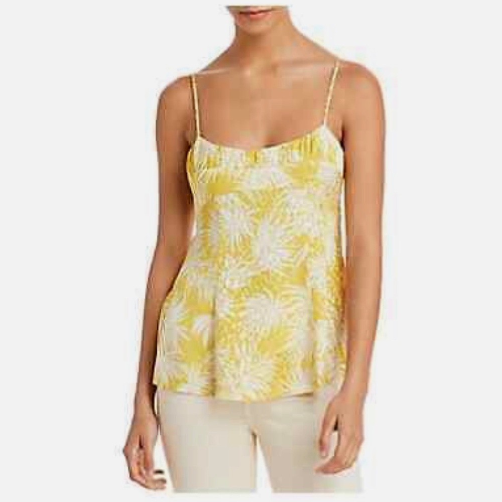 Rebecca Taylor Yellow White Floral Silk Top